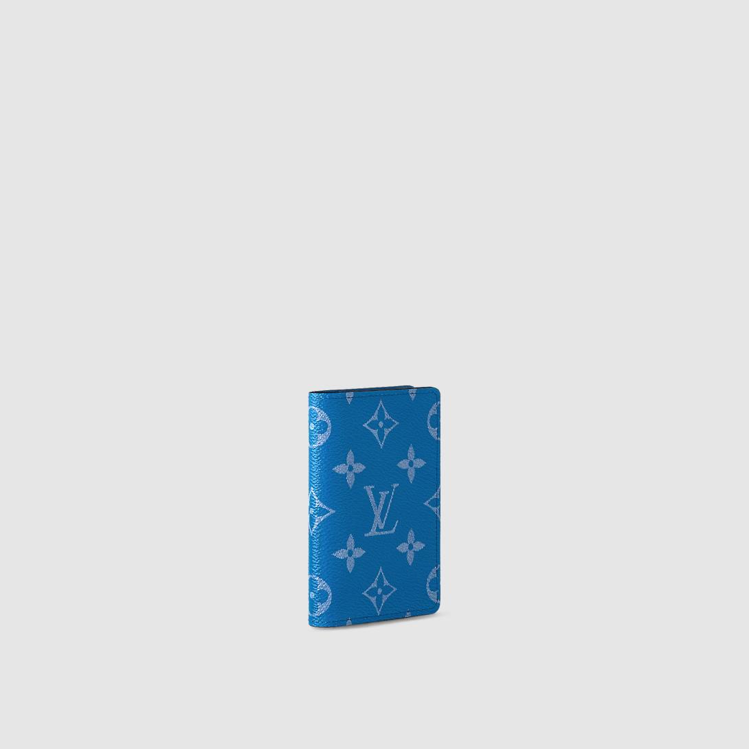 Ví Louis Vuitton Pocket Organizer Taigarama Nam Xanh Dương